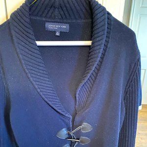 Womens' Jones NY Signature Shawl Collar Navy Sweater